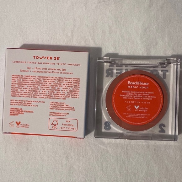 ✨NIB✨ TOWER 28 BEAUTY BeachPlease Lip + Cheek Dewy Cream Blush in MAGIC HOUR - Picture 4 of 10